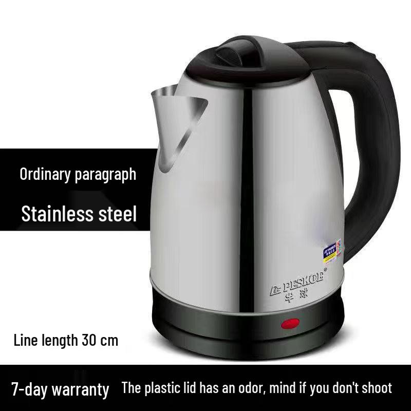 Large Capacity Stainless Steel Electric Kettle – Durable, Insulated, and Quick-Heating for Household Use
