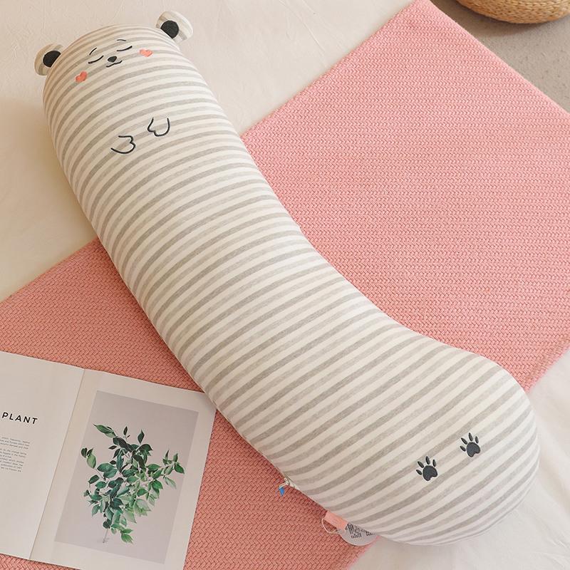 Pure Cotton Air Layer Striped Cartoon Long Strip Pillow Can Be Detached and Washed Independent Inner Liner Sleeping Leg Clamp Pillow