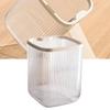 Cream White Mini Trash Bin Plastic Multipurpose Storage Case Mini Desktop Trash Can Desk
