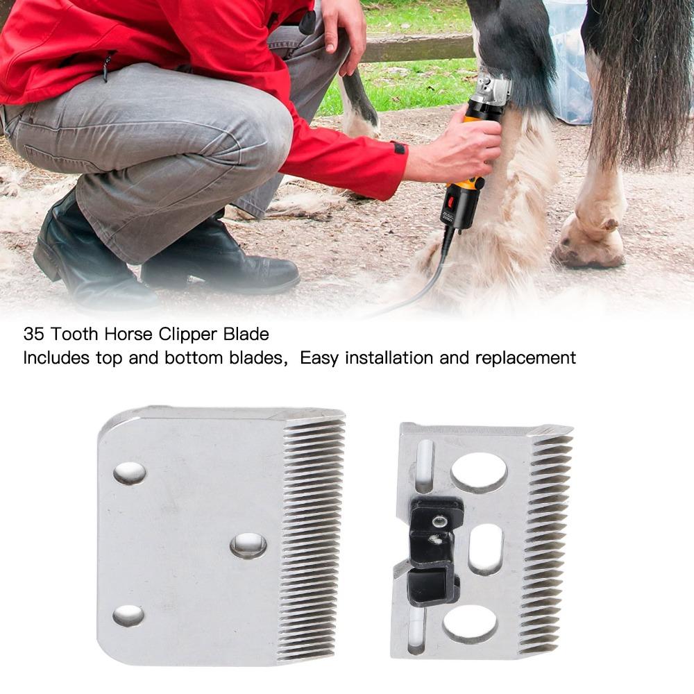 2pcs 35 Teeth Horse Clipper Blades Livestock Hair Trimmer Blades For Livestock Clipping