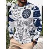 Autumn Men's 3D Printed Crew Neck Long Sleeve T-Shirt