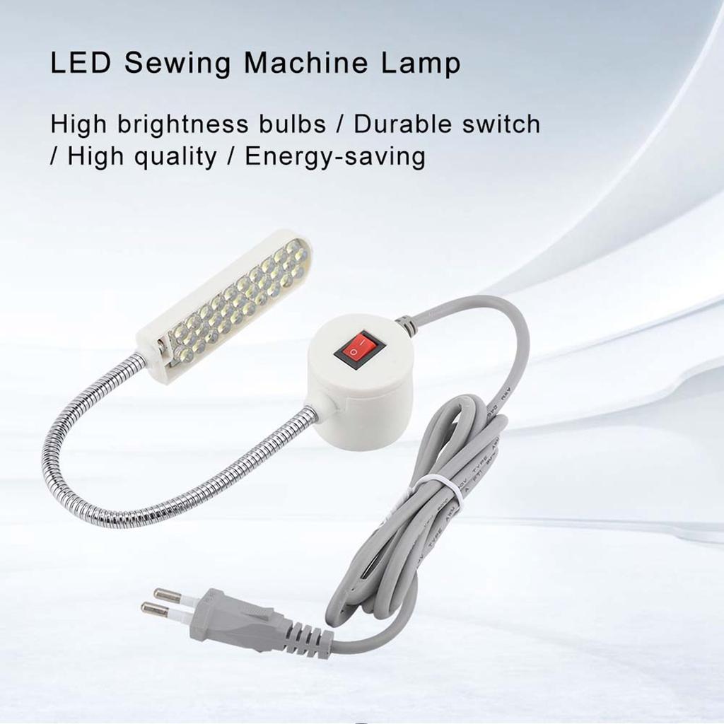 30LED pracovní lampa na šicí stroj s husím krkem a magnetickou základnou
