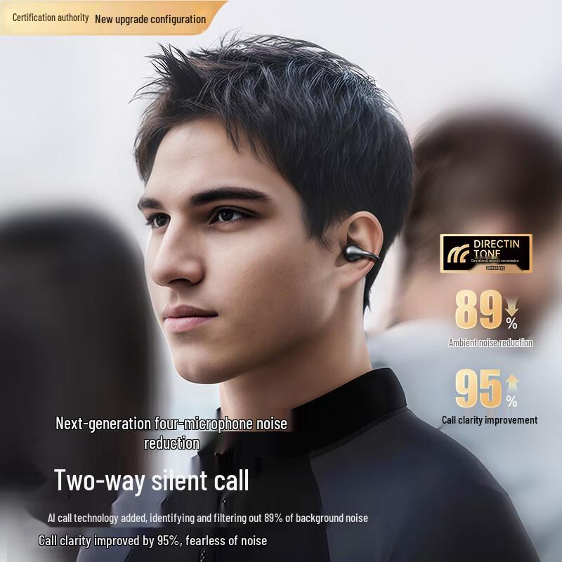 Jinyun Open-Ear Clip-On Bone Conduction Bluetooth Headset