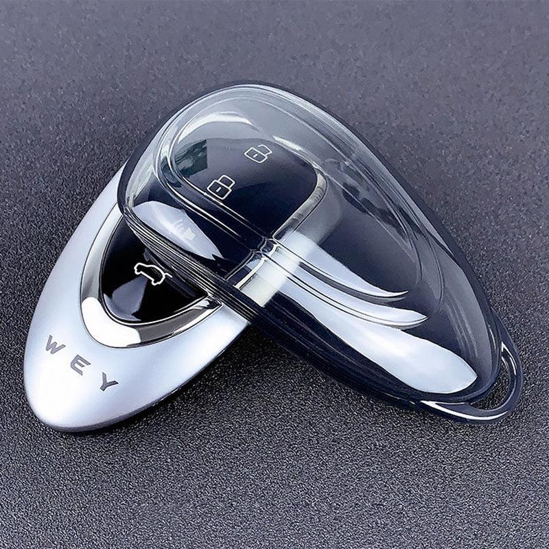 WEY Lanshan Gaoshan Mocha Key Case - Transparent Shell Buckle Bag