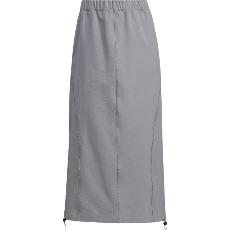adidas FUSTL W P SKIRT Women's Gray Water-Resistant Long Skirt JM6215
