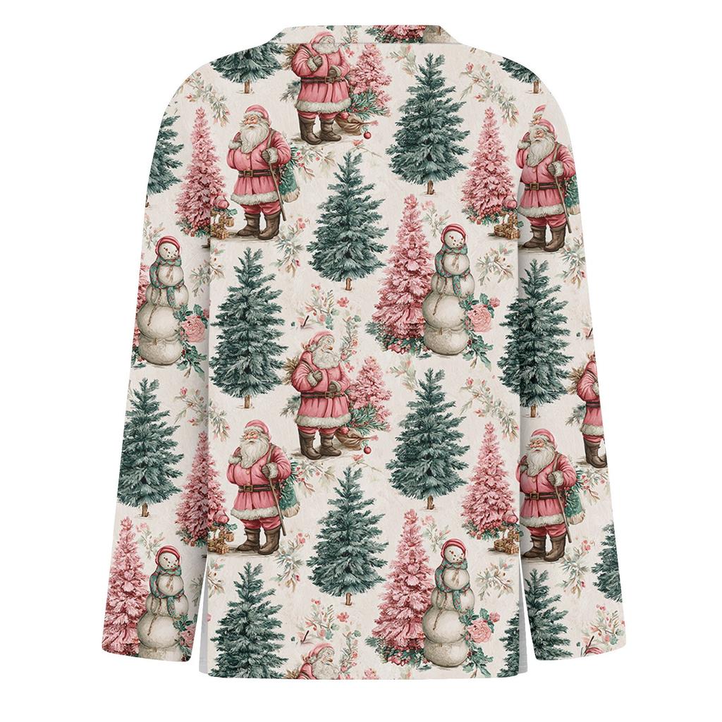 Damemote Uformell spaltekant Rundhals Langermet Løs T-skjorte dametopp