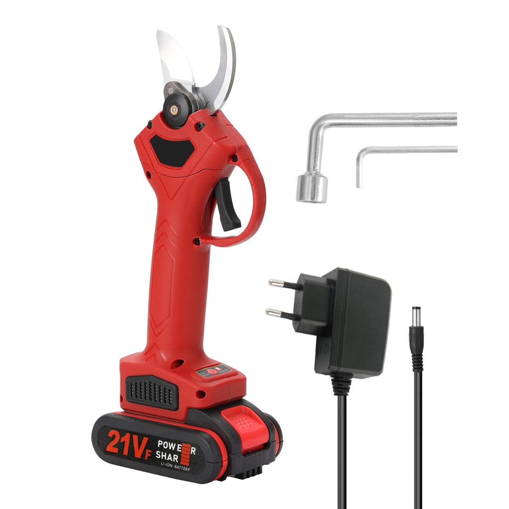 Garden Scissors Cordless Electric Pruner 88VF 21V 30mm Electric Pruner Rechargeable Battery Pruning Shears Garden Cutter