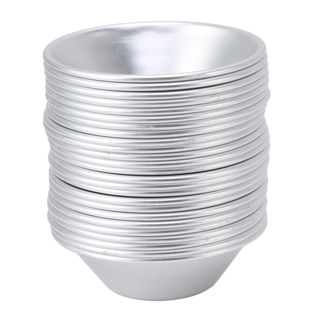 25Pcs Aluminum Egg Tart Molds Small Tart Pie Tin Mini Cupcake Cake Muffin Cookie Mold Baking Cups for Baking