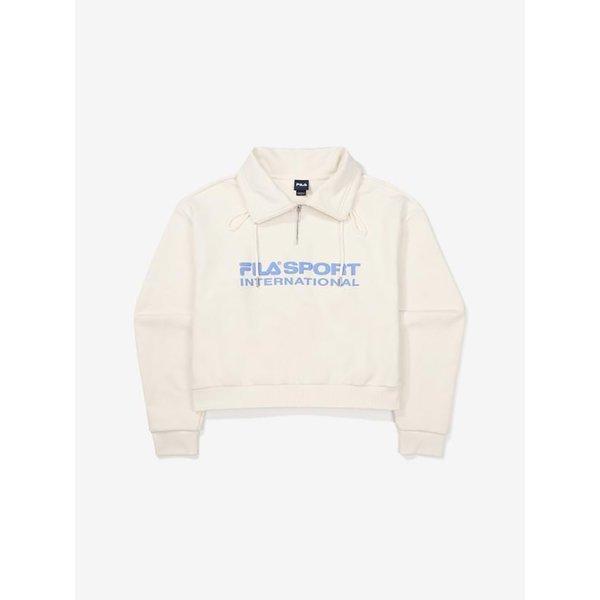 Fila Big Logo Cotton Blend High Neck Sweatshirt