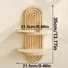 Oval Spiral Wall Floating Shelf Bohemia Farmhouse Rustic Wooden Wall Mount Display Shelf Decoration Living Room Bedroom Bathroom Storage Rack