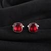 Rosa Rubellit Edelstein 925 Sterling Silber Handgemachter Schmuck Herren Anzug Manschettenknopf 1" Für Hochzeit CL-9-6