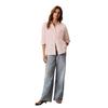 Calvin Klein Casual Vacation Style Embroidered Logo Cotton Sateen Loose Long Sleeve Shirt Women shirts 47F102G