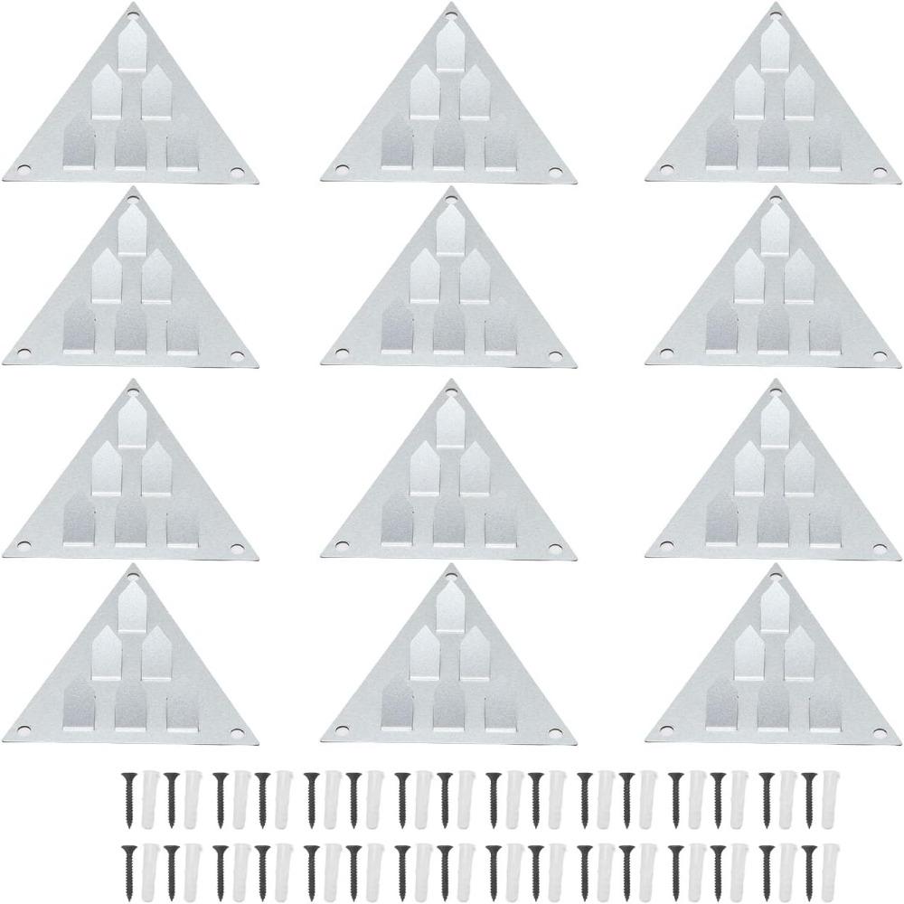 12 Pcs 6-Prong Push On Impaler Mounts With Screws Sound Isolation Clips Sound-Absorbing Panels