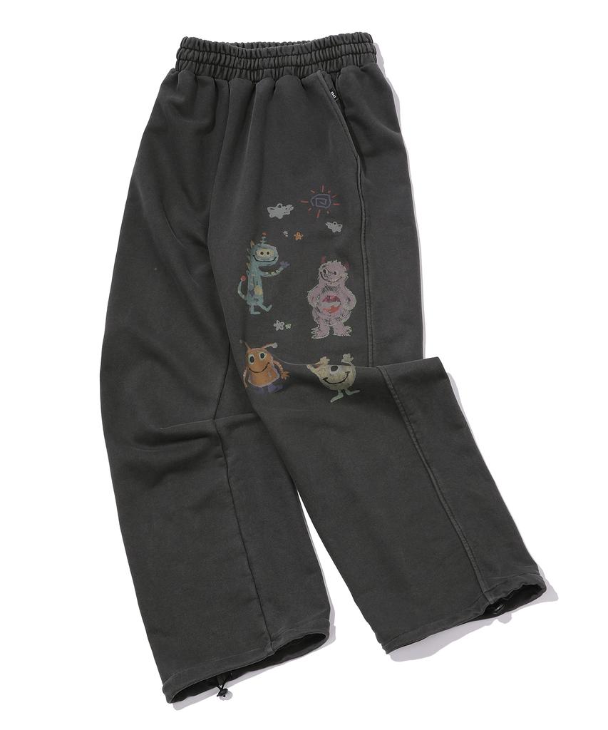 CPGN STUDIO Big Happy Day Pigment Sweatpants Smoke Black