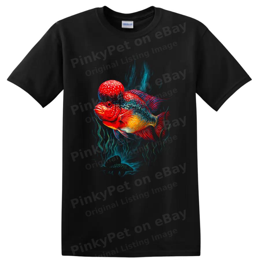 Colorful Fish Graphic T Shirt Ocean Art Sea Life Tee Unique Design Artistry