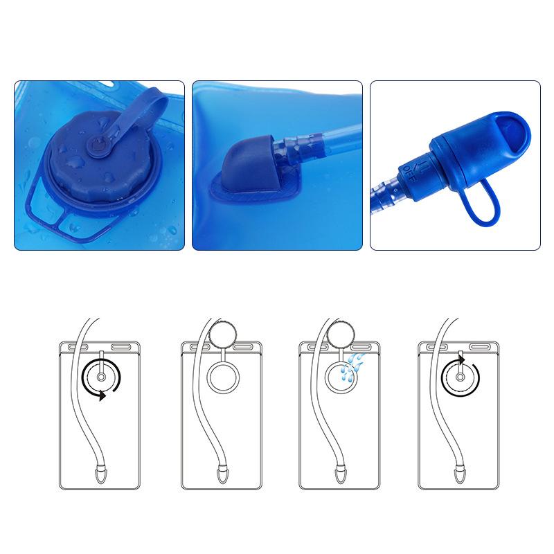 2 Liter Water Pouch Bicycle Running Lightweight Foldable Special Athletic Outdoor Activity Mountaineering Backpack Water Camping Hiking Pouch