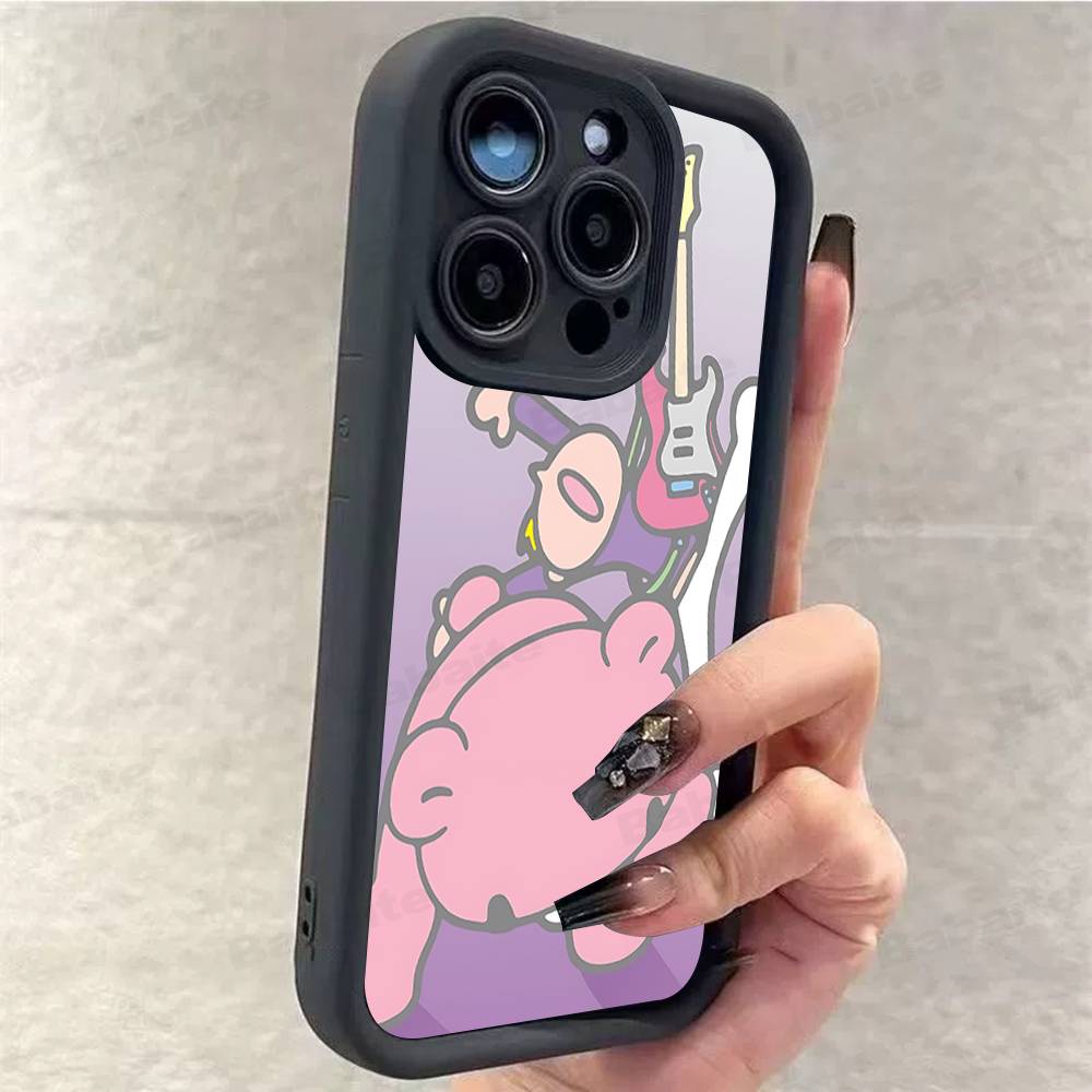 

Cute G-Gloomy B-Bear For IPhone 17 Pro Max 16 15 14 13 12 11 Plus Black Soft Phone Cover iPhone 14 pro