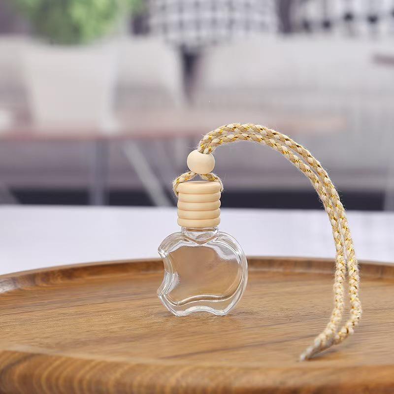 Transparent Car Vent Air Freshener Bottle with Lanyard - Essential Oil Diffuser & Rearview Mirror Pendant