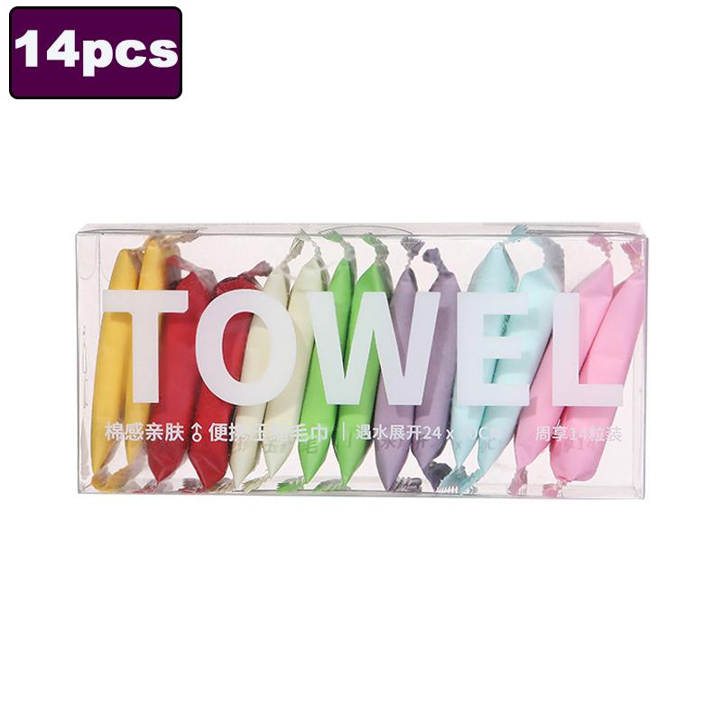 7/28pcs Disposable Washcloth Portable Travel Towel Thickened One-time Compressed Face Cleansing Beauty Square Towel