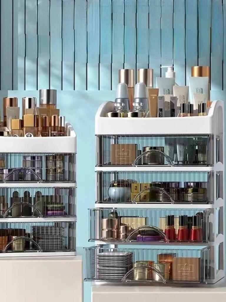 Organizér se zásuvkou s velkou kapacitou na make-up Úložný prostor na šperky a make-up Lak na nehty Rtěnka Péče o pleť Parfém Organizér Produkty na make-up