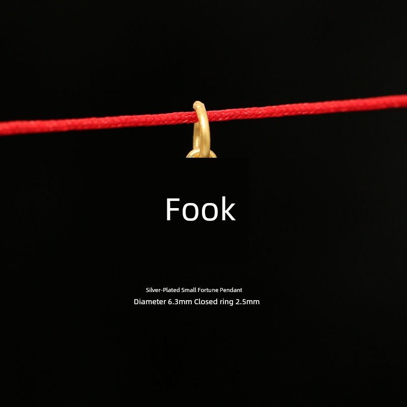 

DIY 925 Sterling Silver Traditional Chinese Characters Carrying Strap Small Pendant Silver Plated small size Fortune Pendant