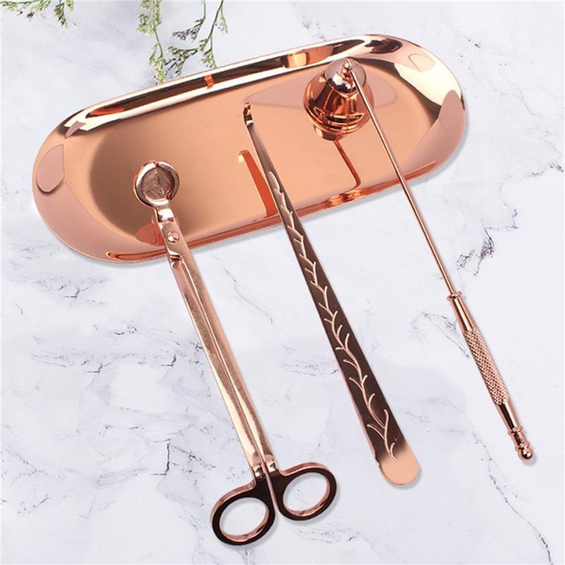 Candle Extinguishing Tool Black Metal Candle Extinguisher Candle Wick Trimming Scissors/Hook/Candle Nursing Tool WITHOUT TRAY