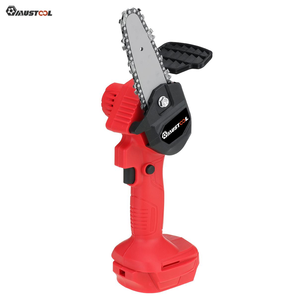

MUSTOOL 1200W 4-дюймовый аккумулятор аккумуляторная электрическая цепная пила обрезка сад лесозаготовительная пила электроинструменты для рубки по дереву