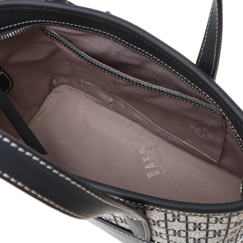 Daks Navy Dd Logo Leather Tote Bag Dcba6e801n2