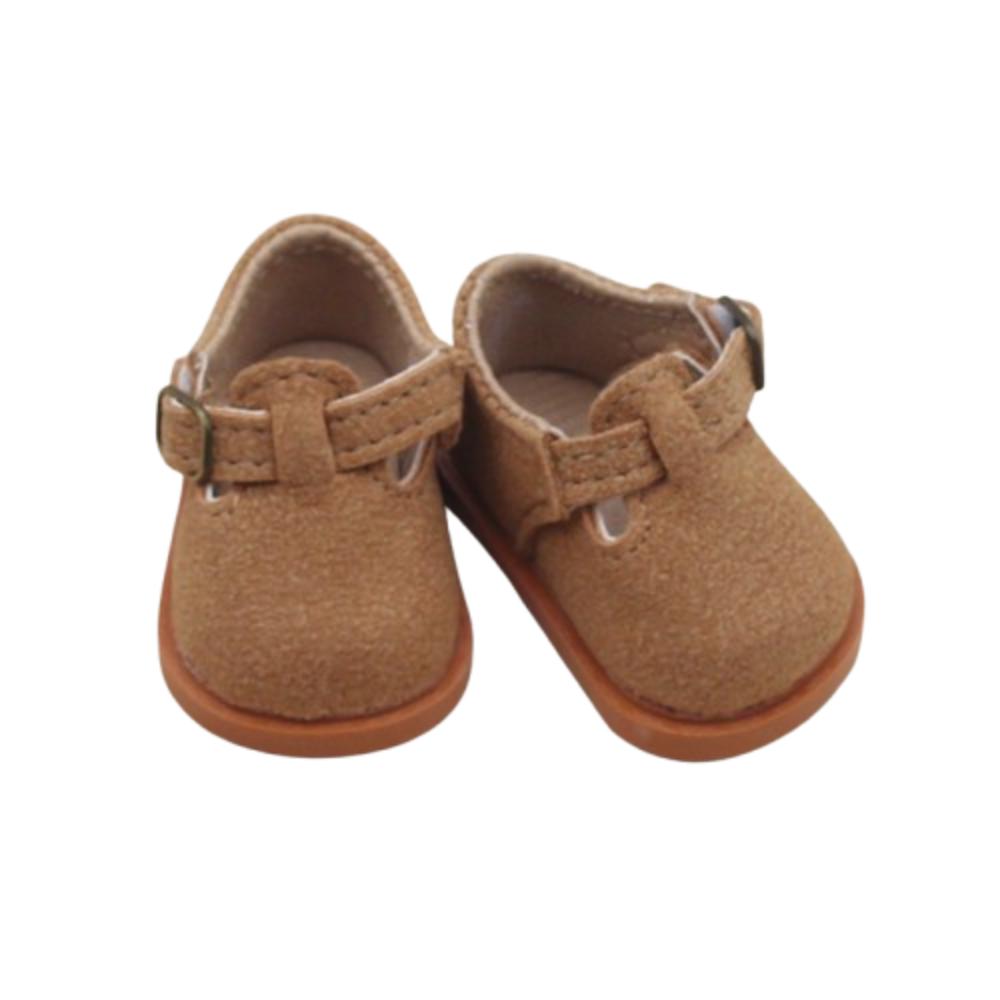 1 Pair Lightweight 20cm Cotton Doll Shoes PU Leather 20cm Doll Leather Boots  Kids Gifts светло-коричневого