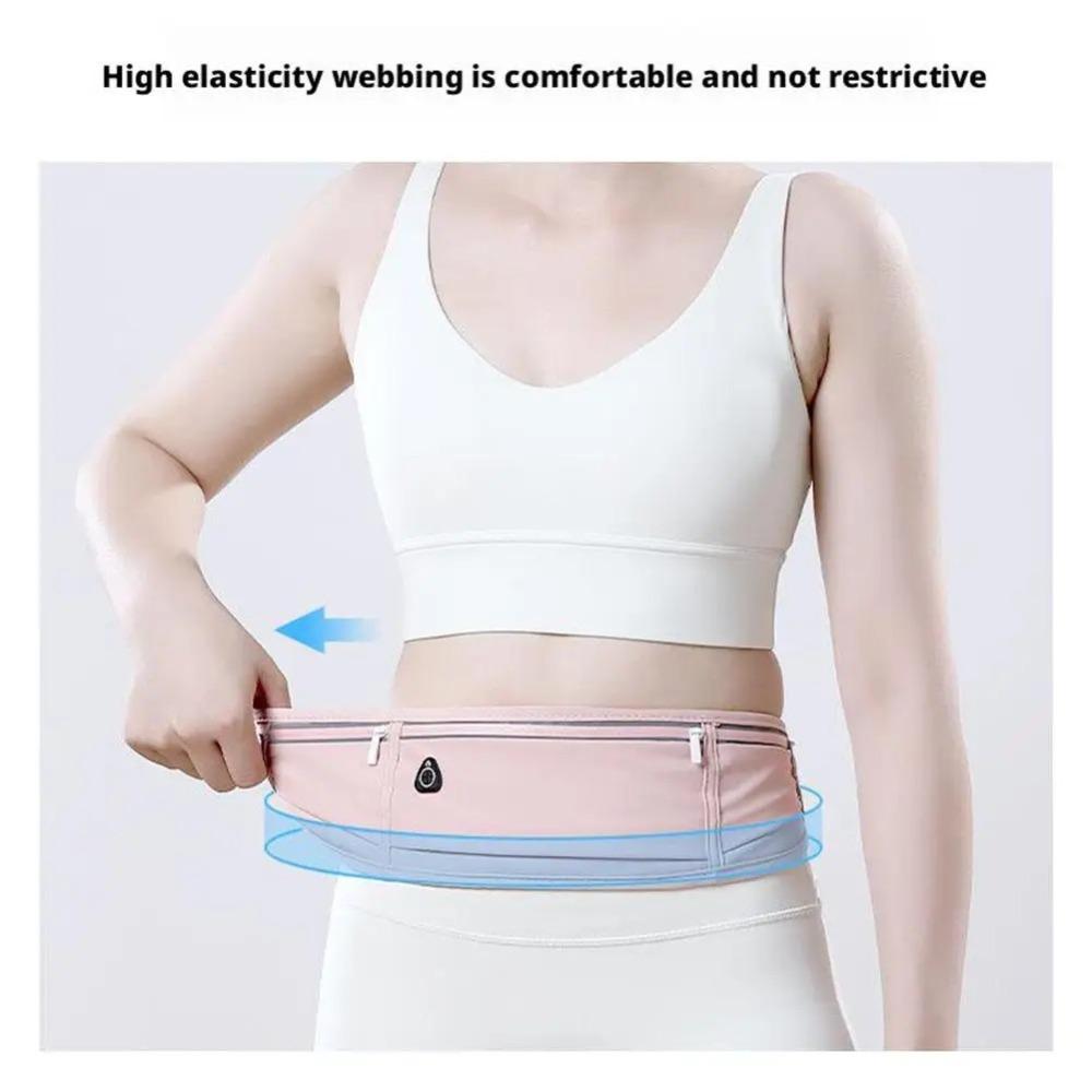 Invisible Running Waist Bag Breathable Waist Pack Multi-function Sports Belt Bag  Women