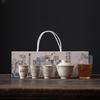 Chaxun Hand-Painted Ceramic Travel Tea Set