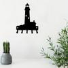 1pc 6 Inch Wide Metal Wall Art Lighthouse Key Rack Hanger, Towel Rack, Storage Rack, Hook for Wall, Iron Art, Coat Hanger
