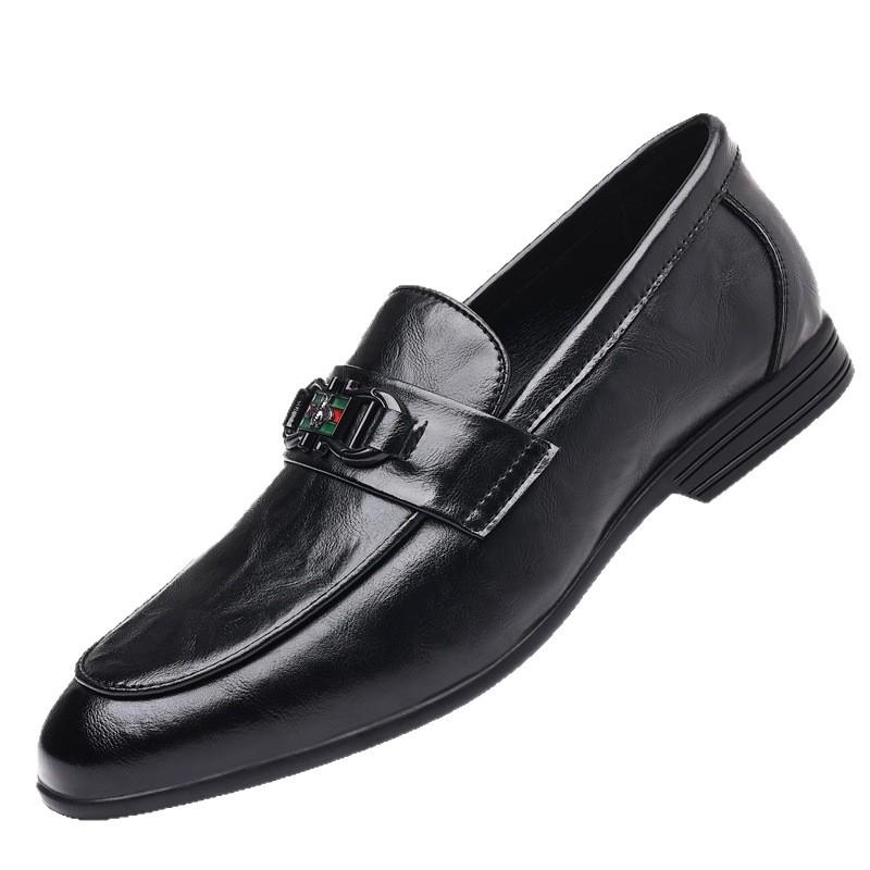 Popular Leather Men's Casual Dress New Business Leather Shoes Men's One-pedal Leather Shoes