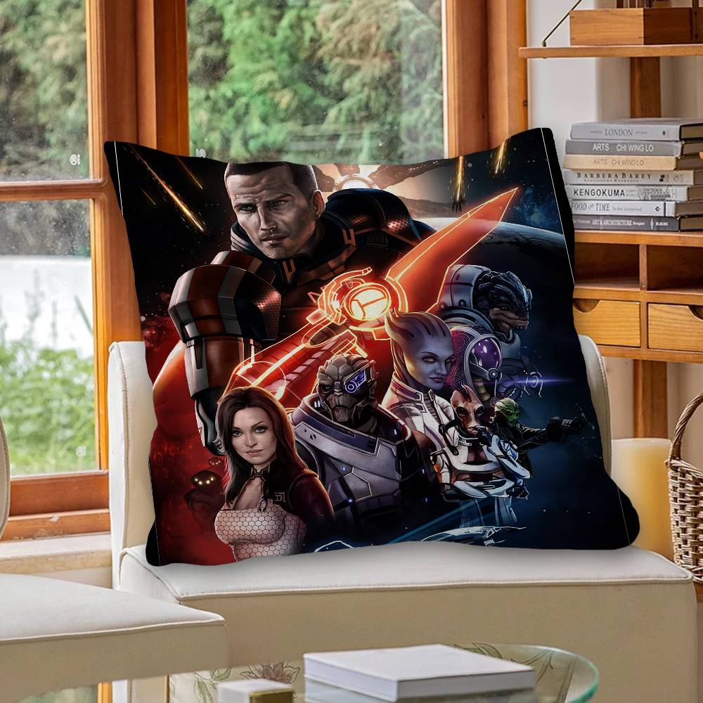 Mass Effect Game Pillow Cushion Cover Pillowcase Living Room Sofa Home Decor