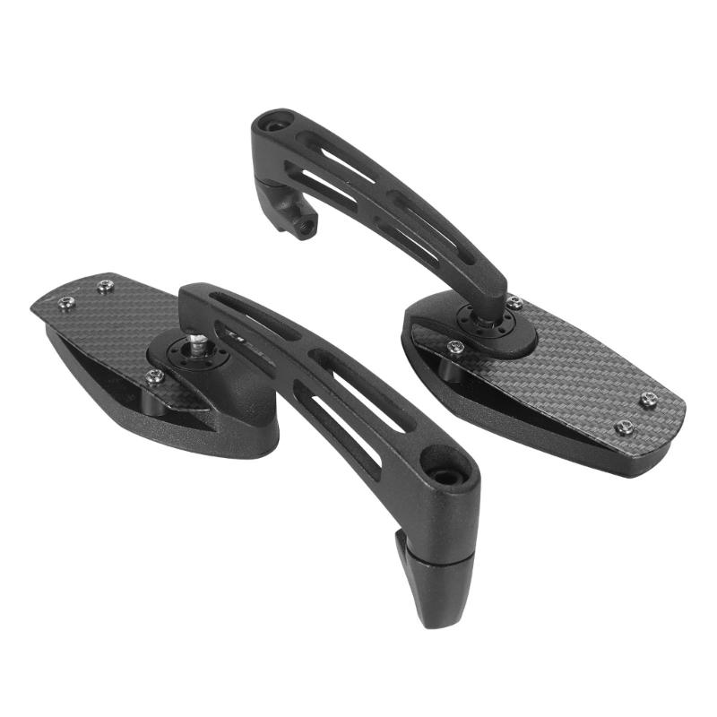 Plastic & Tempered Glass Set Universal Motorcycle Rearviews Mirror for Enhanced Backing Safety Wide Angle Visibility