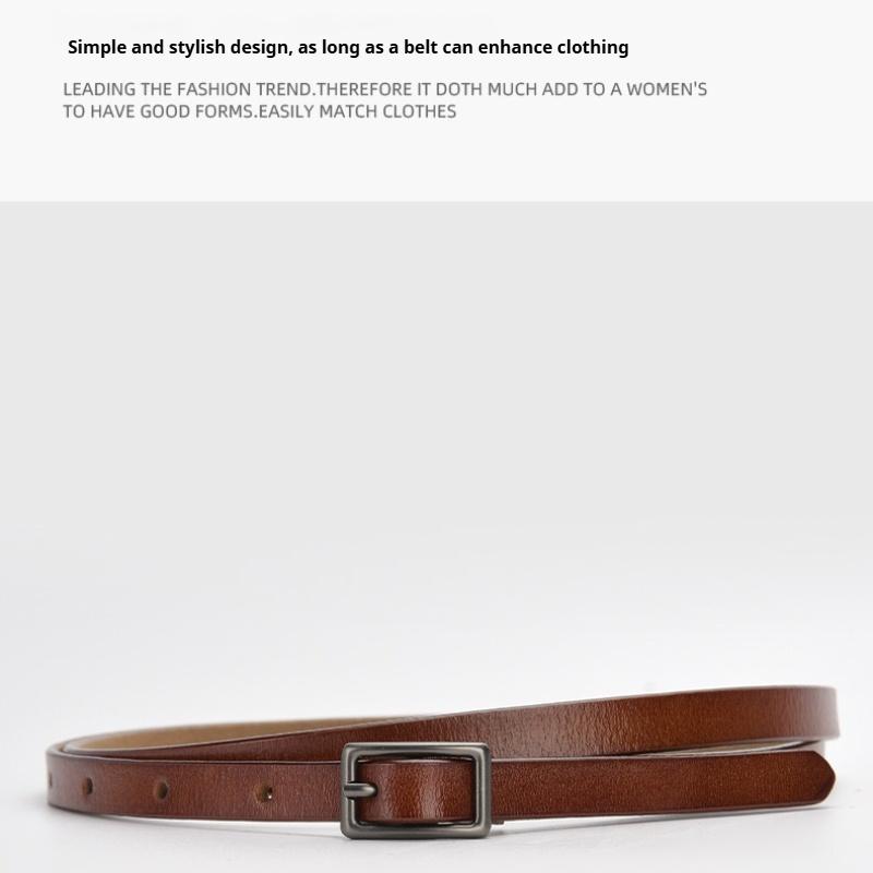 Ceinture Fine Décorative pour Femme Accessoires de Robe avec Jupe Été Noir Simple Polyvalent Mode Mode Petite Ceinture