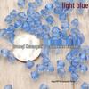 6-10mm Transparent White Double-Pointed Acrylic Beads for DIY Jewelry Crafting