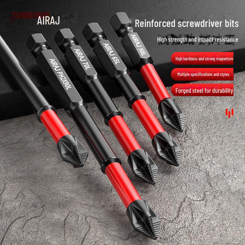 Magnetischer Kreuzschraubendreherkopf aus Wolframstahl, rutschfest, schlagfest, elektrisches Handwerkzeug mit hoher Härte