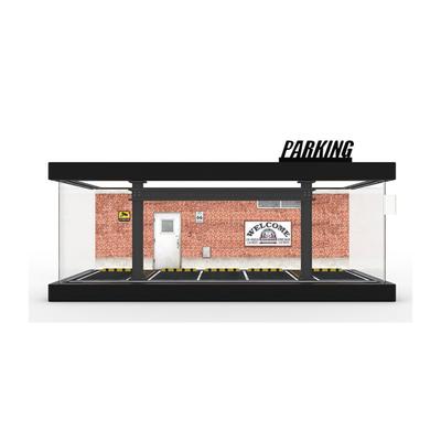 Moreart 1/64 Scale Model Display MO766100B Parking Lot Pit Garage Diorama with Miniature Cars (C) [Parallel Import]