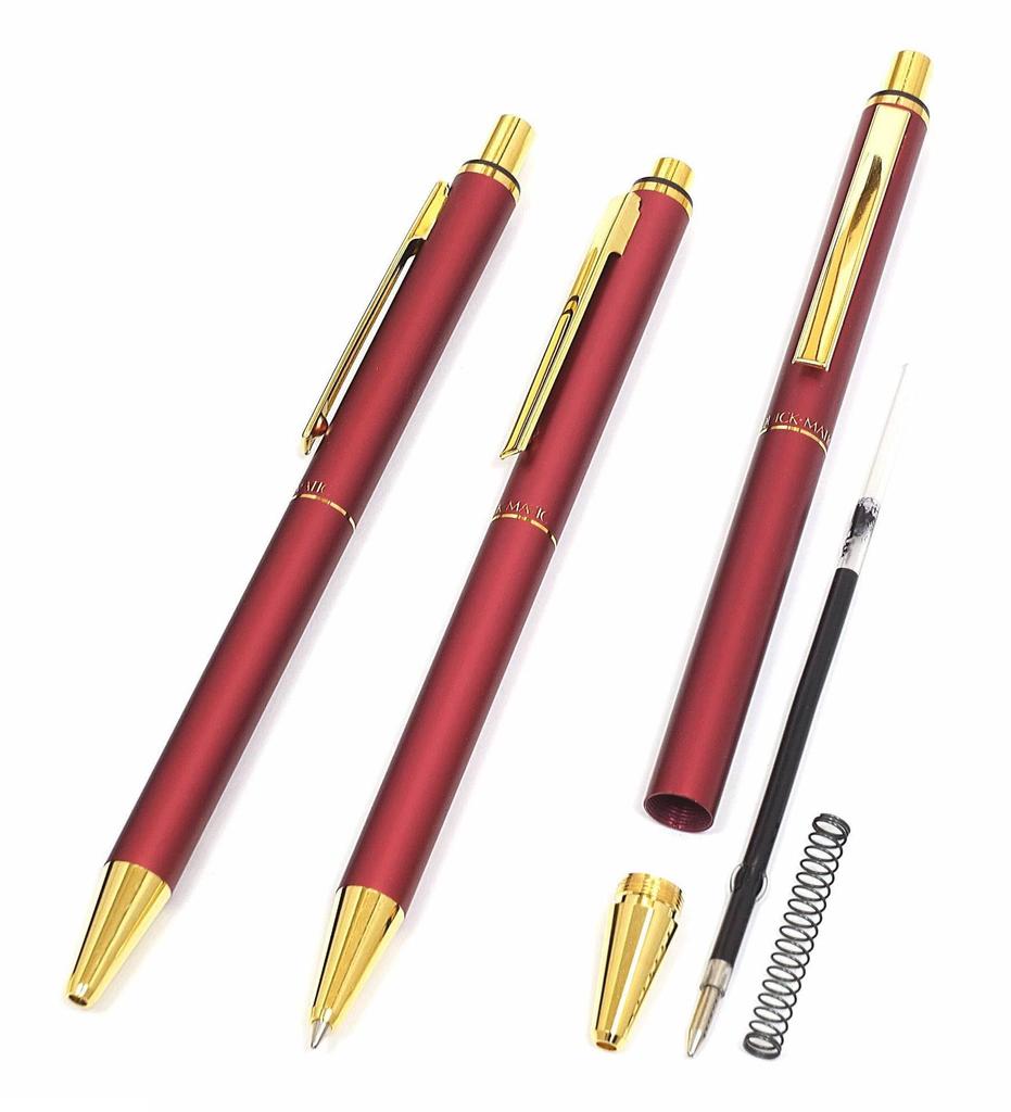 Brown recycled cowhide A4 book and notebook cover with metal NQ25 standard size metal straight knock and double anodized ring ballpoint pen red