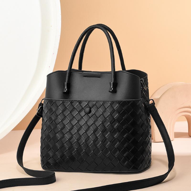 IELGY Ladies Large-Capacity Tote Bag Soft Leather All-Match Commuter Shoulder Handbag