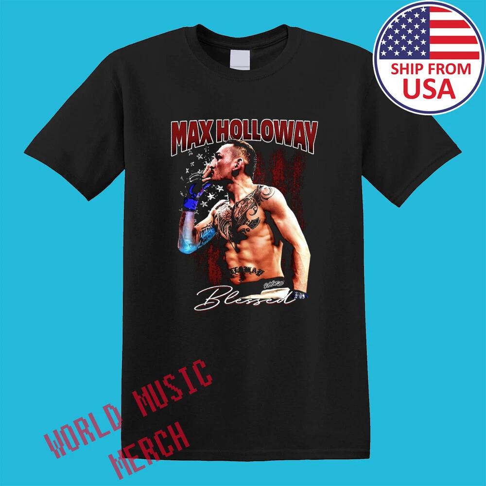 Max Holloway Blessed MMA Fighter Champion Men s Black Size S-5XL M