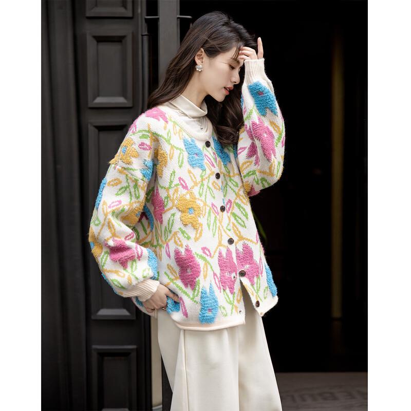 Mokana Women's Floral Long Sleeve Cardigan