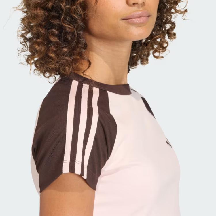 adidas Originals SST Valentines Day Limited Edition Pullover Fitted Cropped Raglan Sleeve T-Shirt Women Tops KD3796