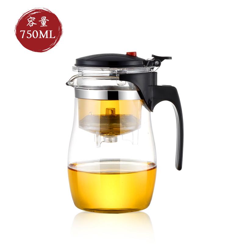 HMLOVE Värmebeständig Glas Tekanna Puer Vattenkokare Teinsats Kinesisk Kung Fu Teservis Set Högt Borosilikat Förtjockning Uppvärmbar Kanna