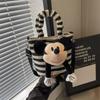 Mickey Mouse Striped Fashion Crossbody Bag - Versatile Single Shoulder Handbag for Girls