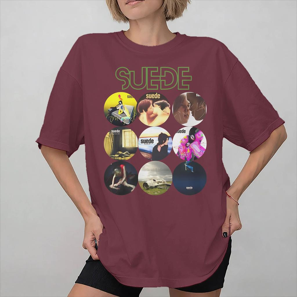 Suede rock band Tee Shirt for Unisex Women Gift Idea T Shirts 100 Cotton Clothes