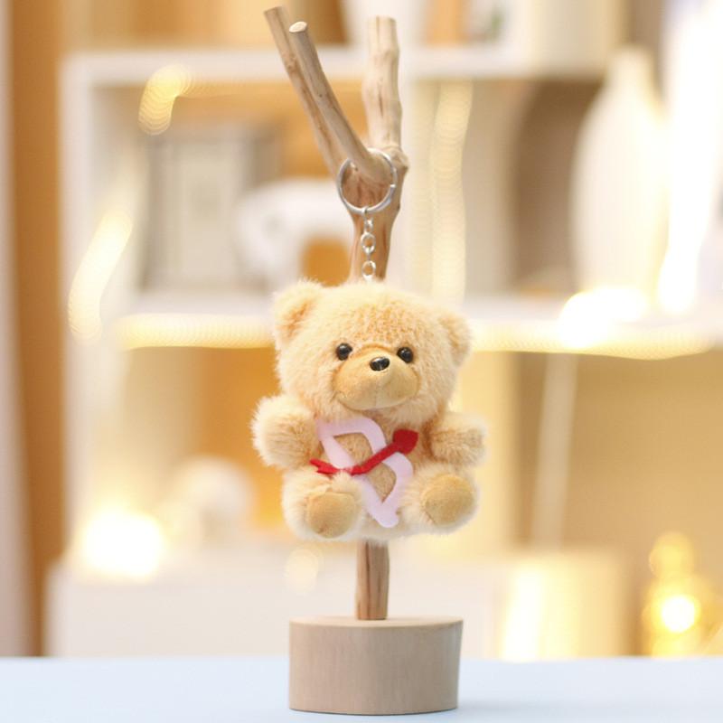 Cartoon Plush Bear Keychain With Soft Short Plush For Girls Gift And Bag Decor