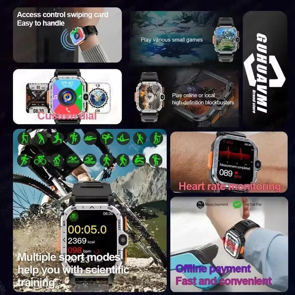 2026 New 4G Network Smart Watch Support SIM Card Google GPS NFC HD Dual Camera Android Smartwatch WIFI Wireless Fast Internet Access