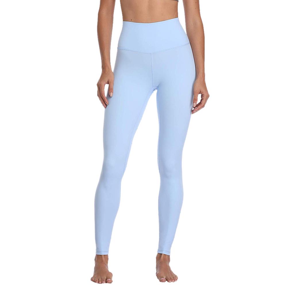 Women's Solid Color Sports Fitness Hip Yoga Pants Sweatpants Athletic Pants